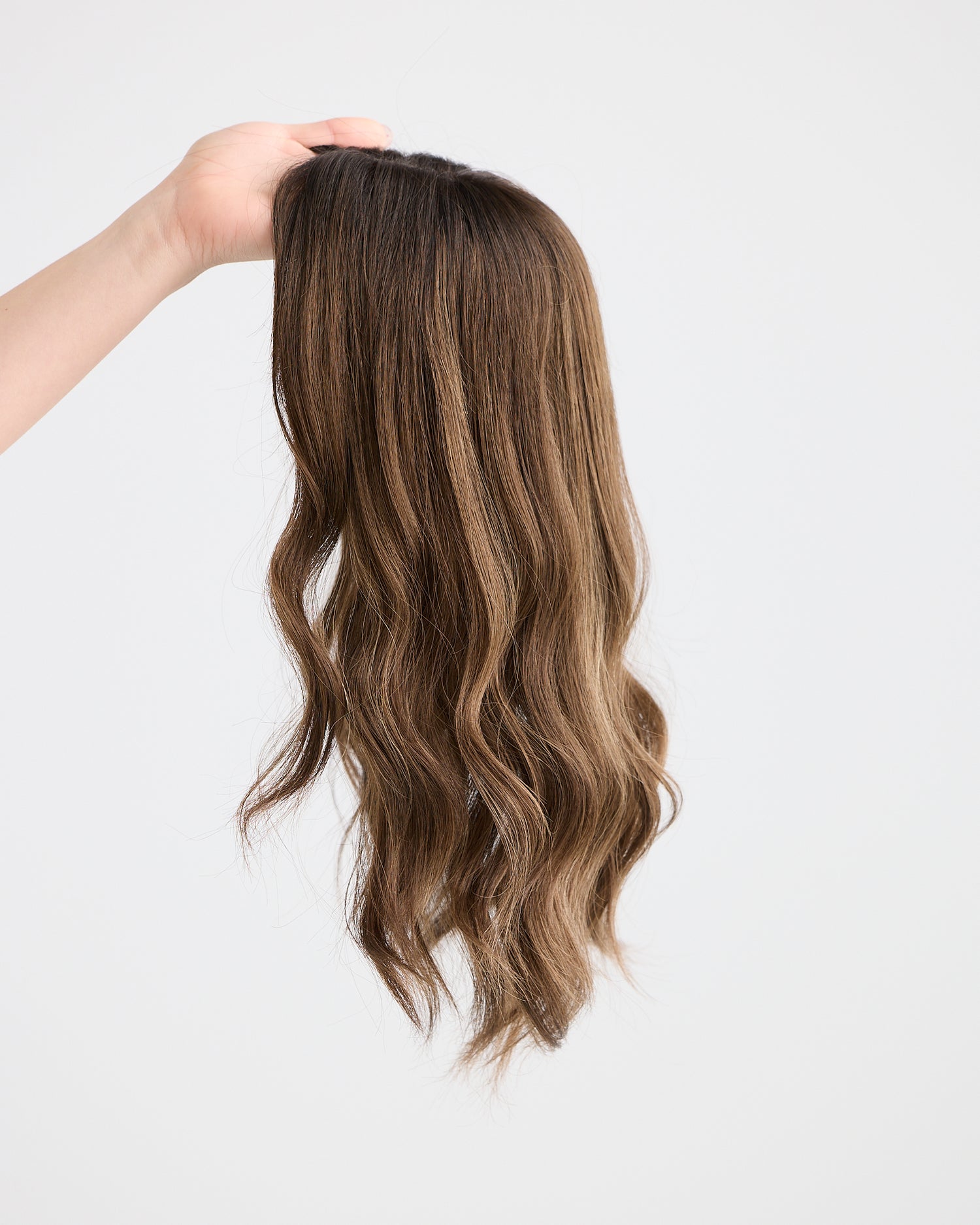 BRUNETTE GLOW // LACE TOPPER // 16 INCHES // 8x8 CAP