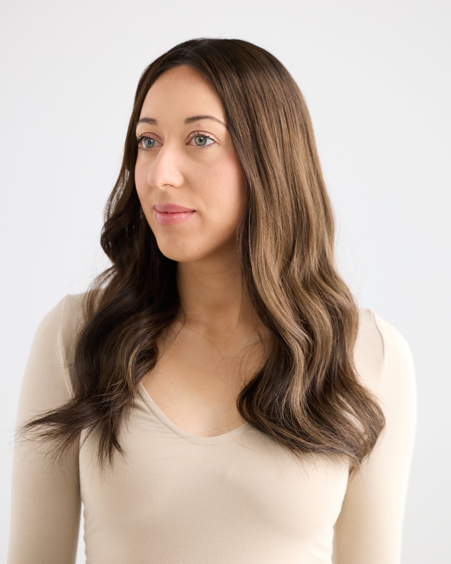 BRUNETTE GLOW // LACE TOPPER // 20 INCHES // 8x8 CAP