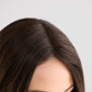 DARK HIGHLIGHTED BRUNETTE // LACE TOPPER // 18 INCHES // 8x8 CAP