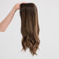 DARK HIGHLIGHTED BRUNETTE // LACE TOPPER // 18 INCHES // 8x8 CAP