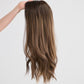 DARK HIGHLIGHTED BRUNETTE // LACE TOPPER // 20 INCHES // 8x8 CAP