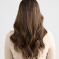 DARK HIGHLIGHTED BRUNETTE // LACE TOPPER // 20 INCHES // 8x8 CAP