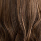 DARK HIGHLIGHTED BRUNETTE // LACE TOPPER // 20 INCHES // 8x8 CAP