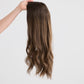 DARK HIGHLIGHTED BRUNETTE // LACE TOPPER // 20 INCHES // 8x8 CAP