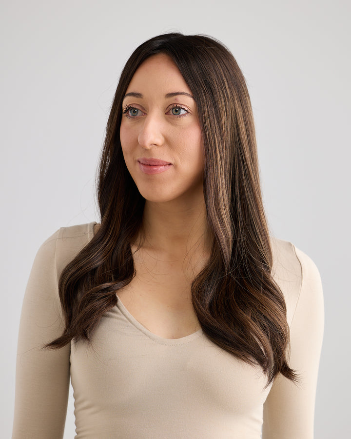 BRUNETTE GLOW // LACE TOPPER // 20 INCHES // 8x8 CAP