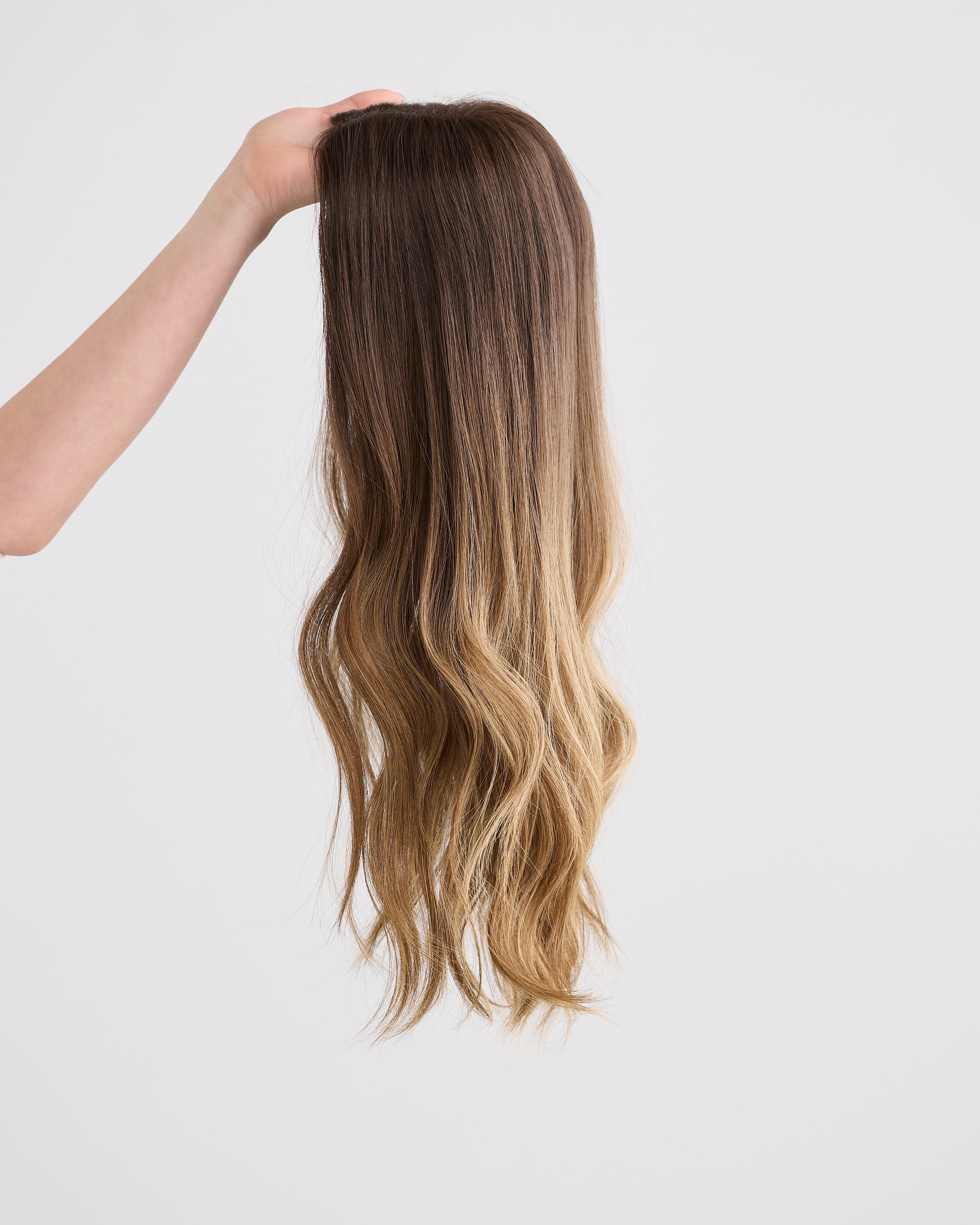 MOCHA BALAYAGE // LACE TOPPER // 20 INCHES // 8x8 CAP