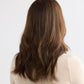 SOFT HIGHLIGHTED BRUNETTE // LACE TOPPER // 16 INCHES // 8x8 CAP
