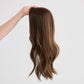 SOFT HIGHLIGHTED BRUNETTE // LACE TOPPER // 16 INCHES // 8x8 CAP