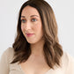 DARK HIGHLIGHTED BRUNETTE // LACE TOPPER // 18 INCHES // 8x8 CAP