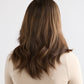 DARK HIGHLIGHTED BRUNETTE // LACE TOPPER // 18 INCHES // 8x8 CAP