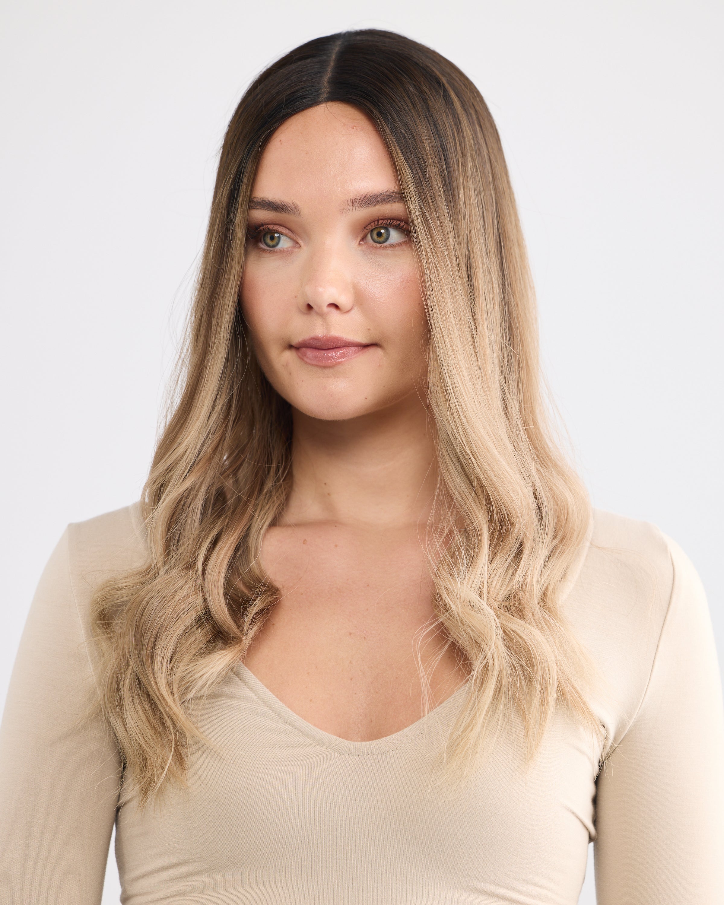 DARKEST BLONDE BALAYAGE // LACE TOPPER