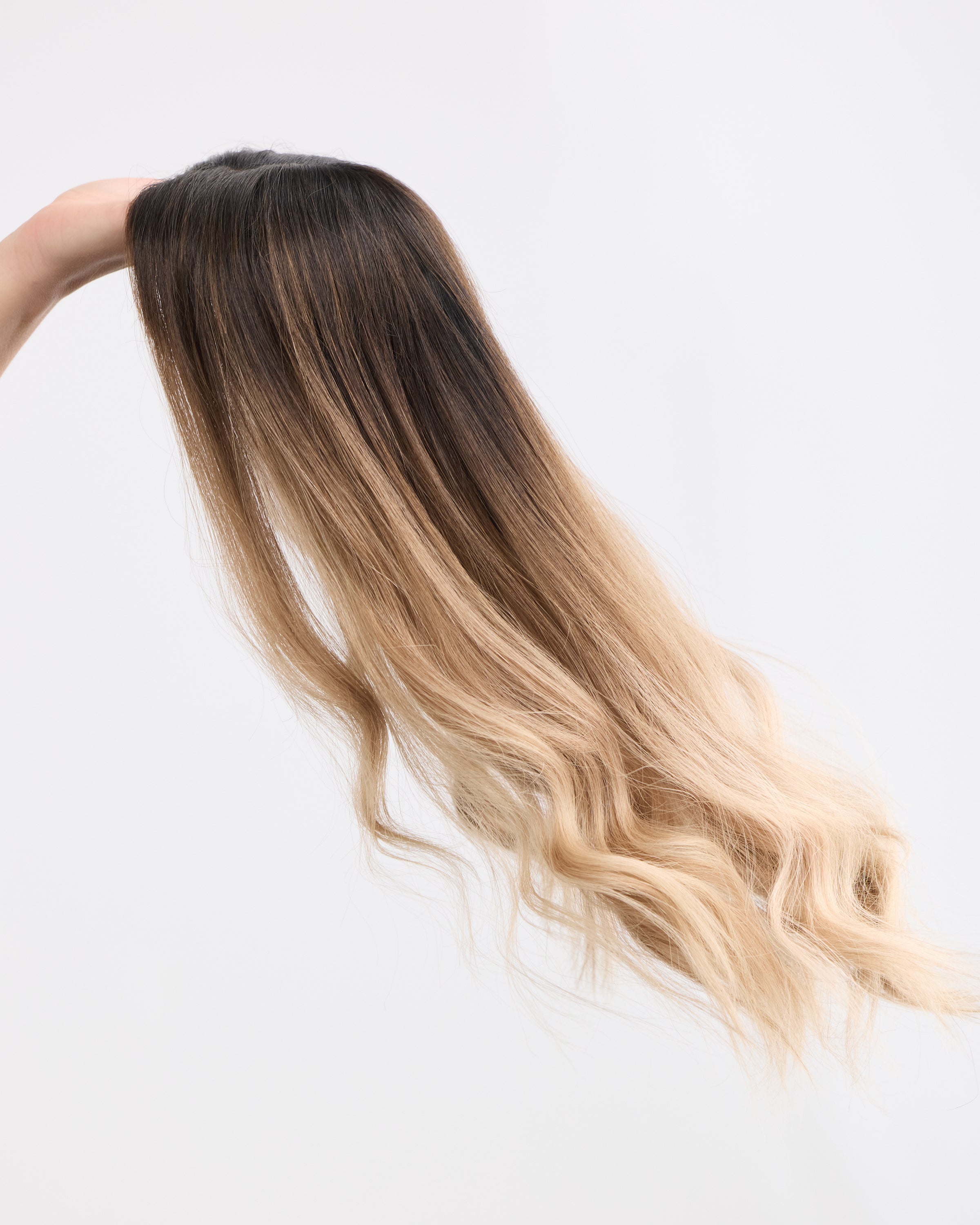 DARKEST BLONDE BALAYAGE // LACE TOPPER