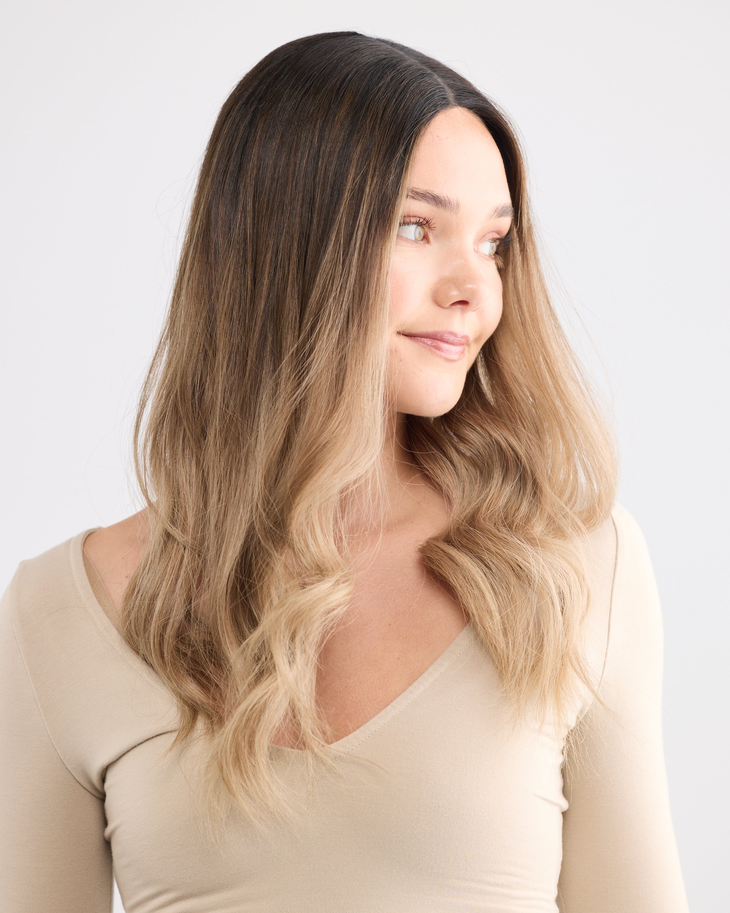 DARKEST BLONDE BALAYAGE // LACE TOPPER