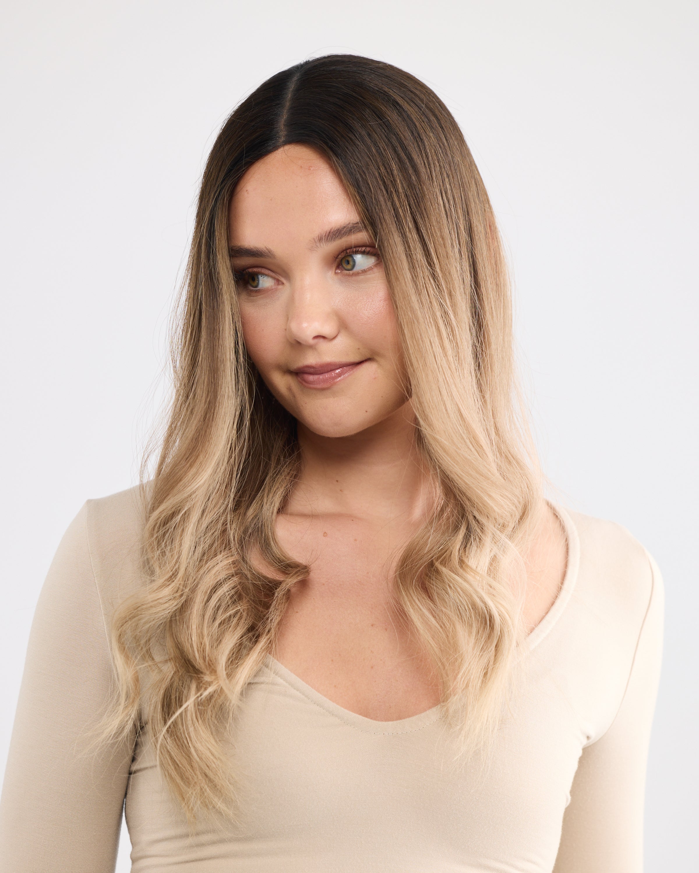 DARKEST BLONDE BALAYAGE // LACE TOPPER