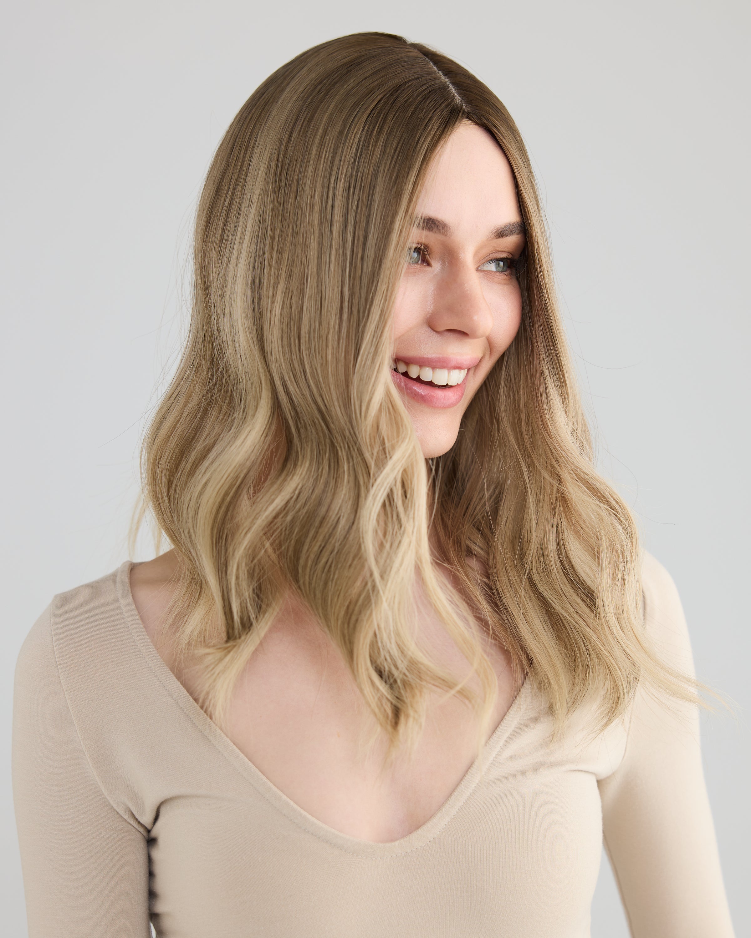 Mushroom Blonde - 7x7 / 16 inch // Exclusive Silk Topper