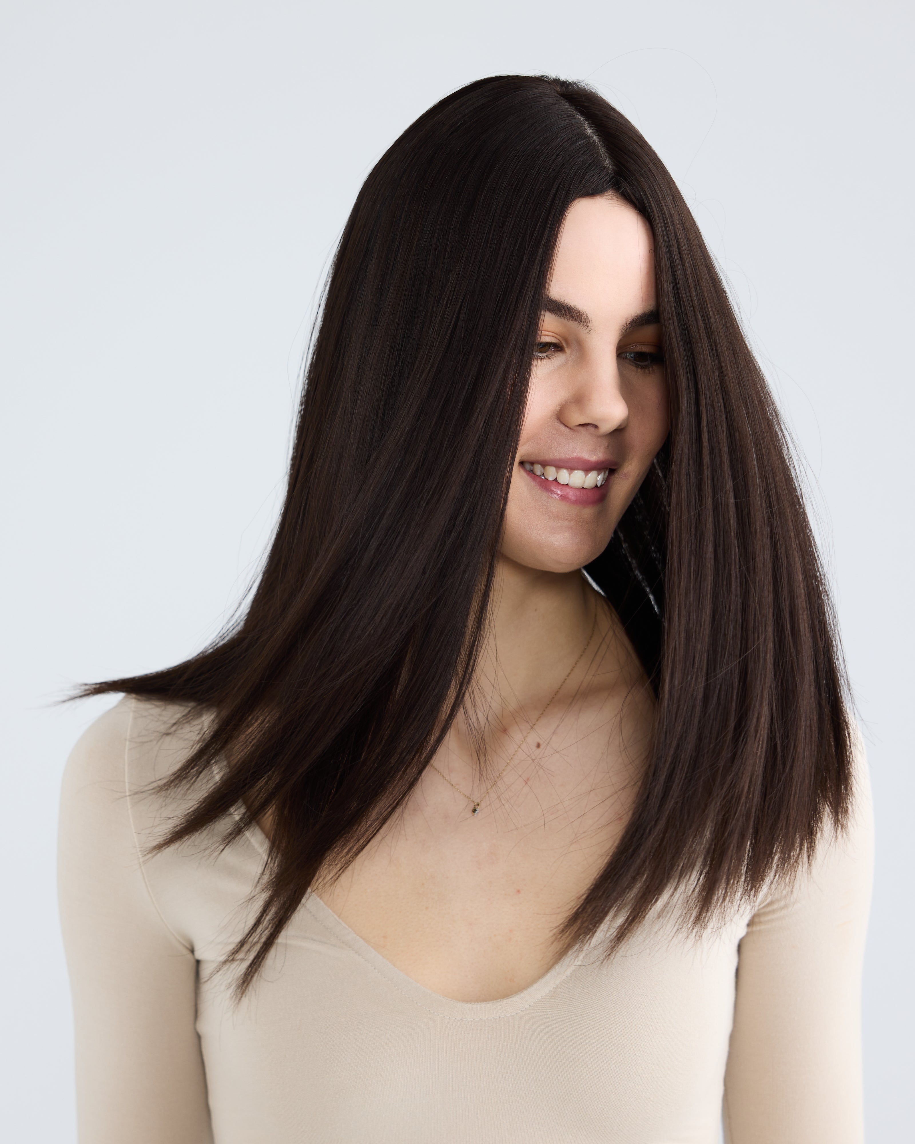 Natural Darkest Brunette // Silk Topper