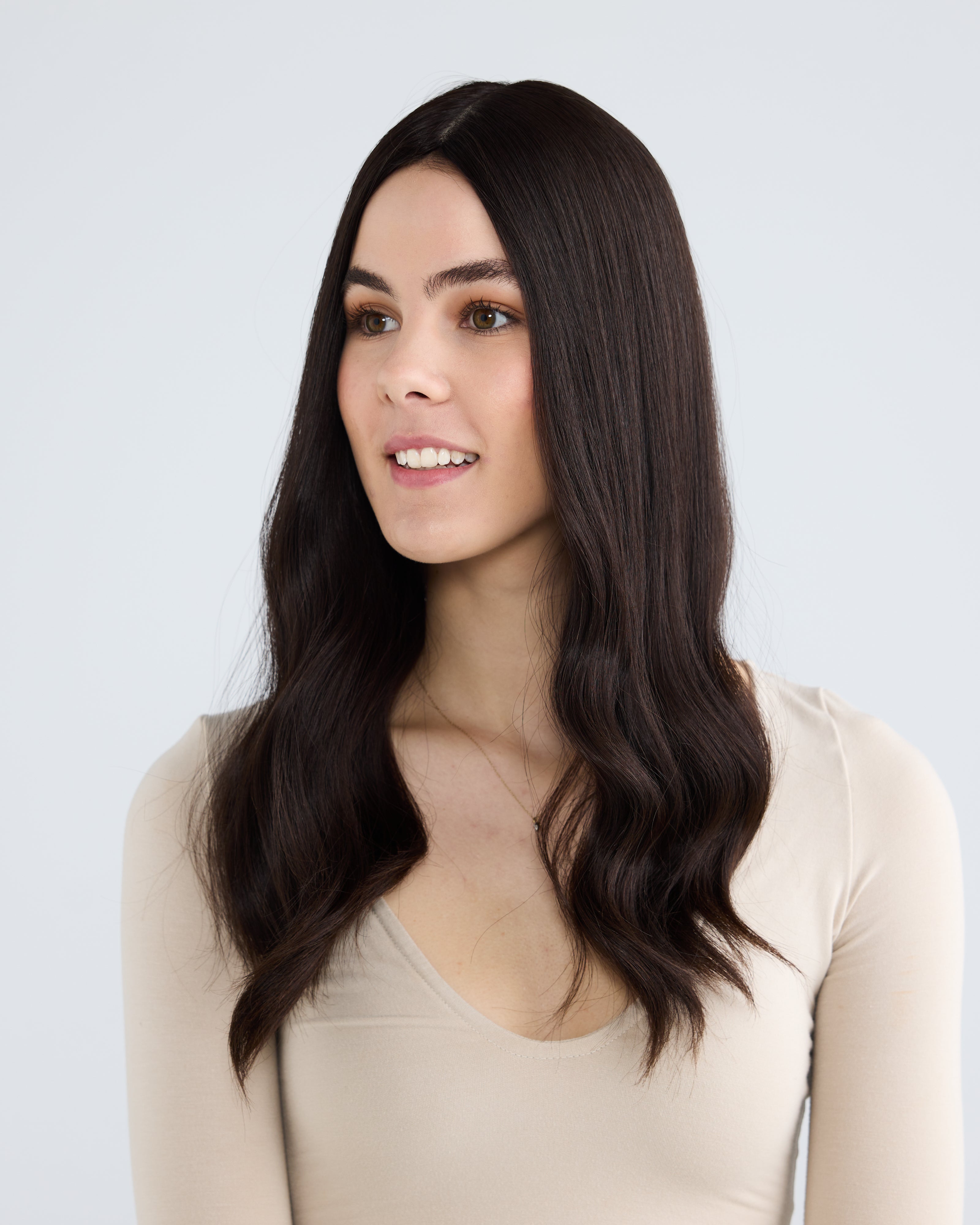 Natural Darkest Brunette // Silk Topper