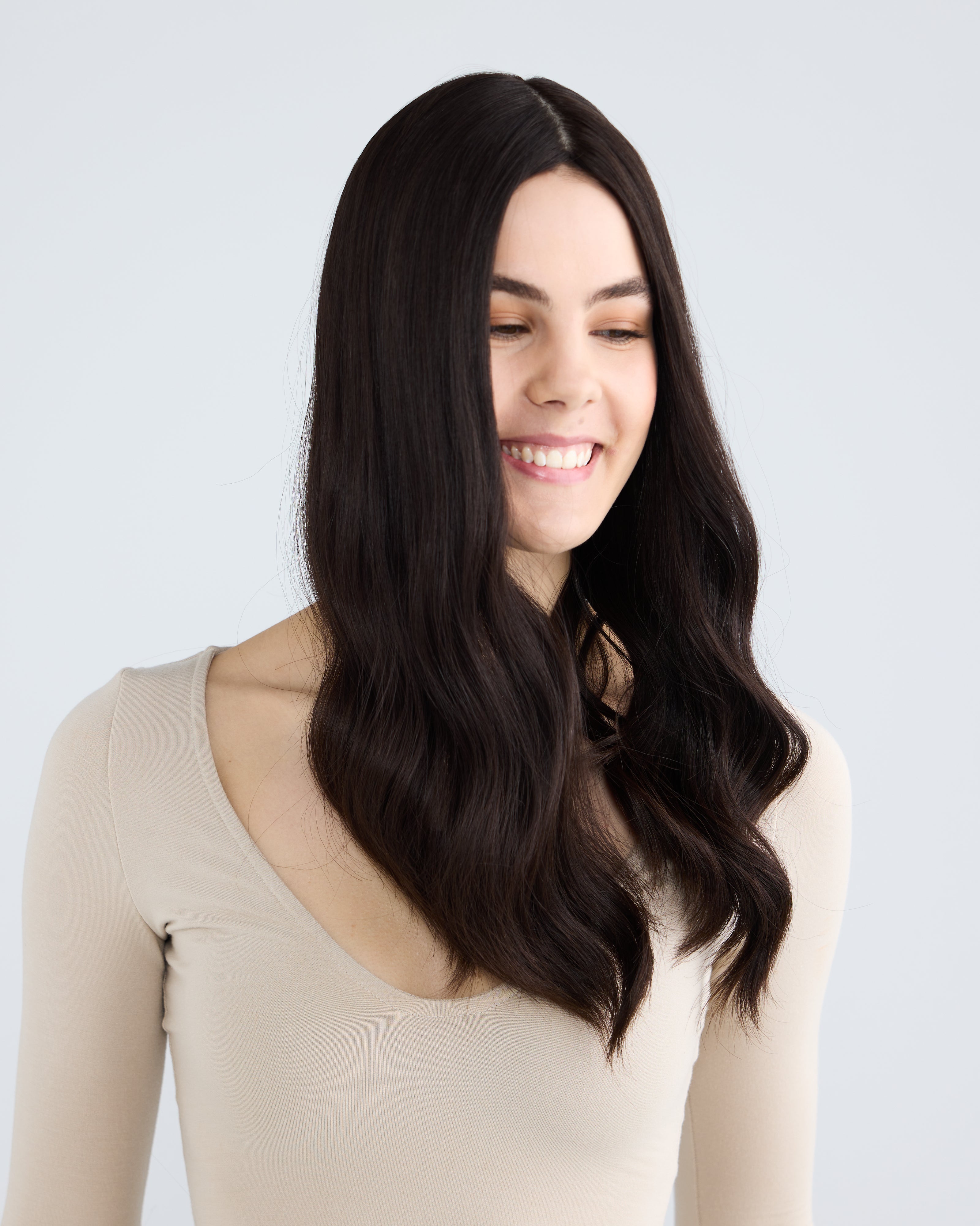 Natural Darkest Brunette // Silk Topper