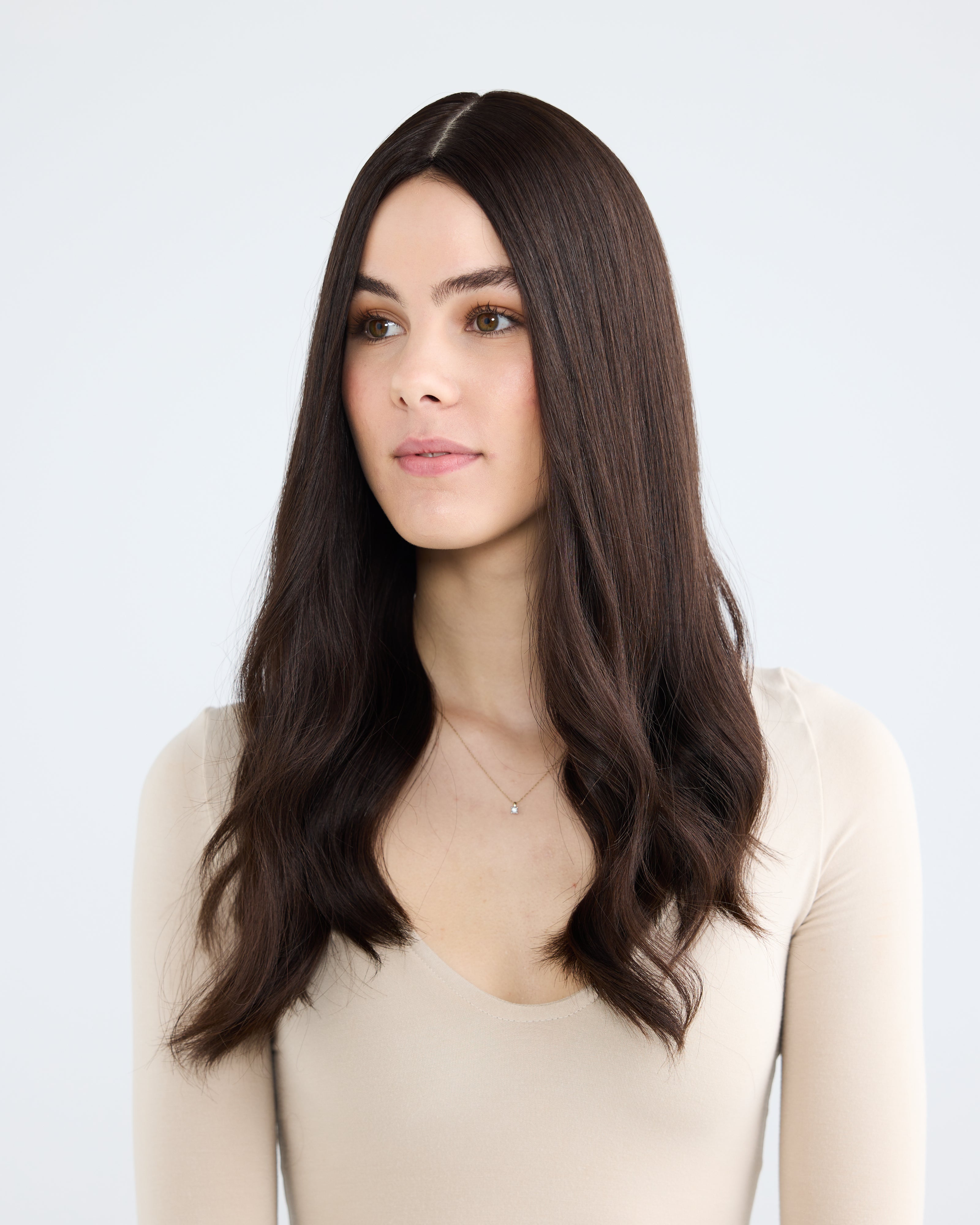 Natural Darkest Brunette // Silk Topper