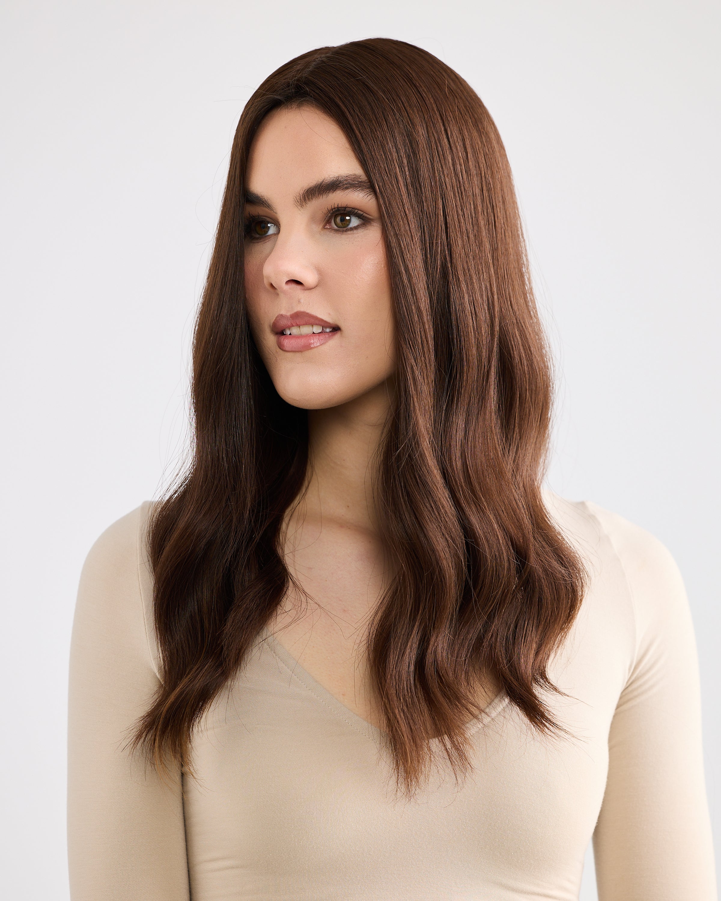 NATURAL RICH BRUNETTE // SILK TOPPER