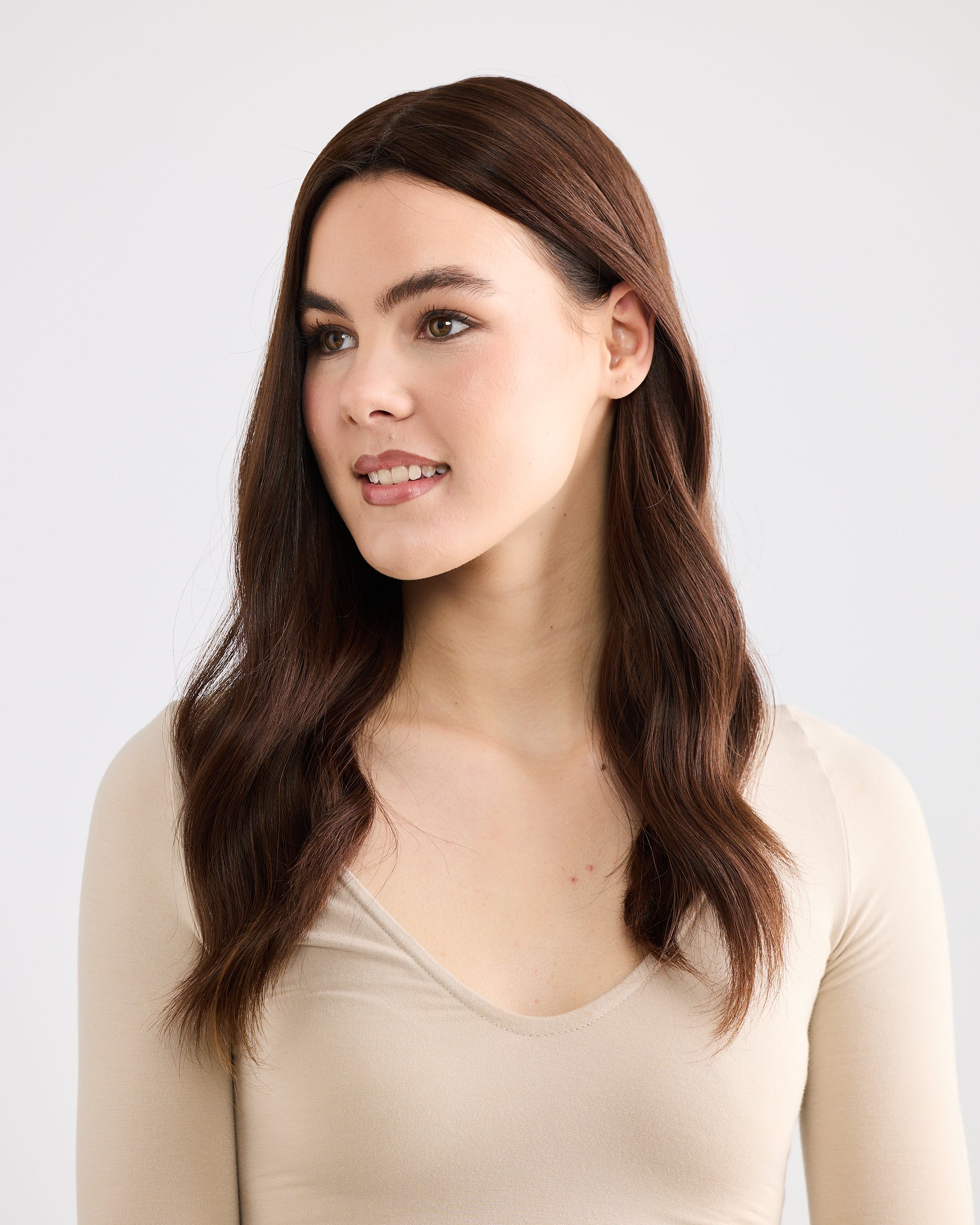 NATURAL RICH BRUNETTE // SILK TOPPER