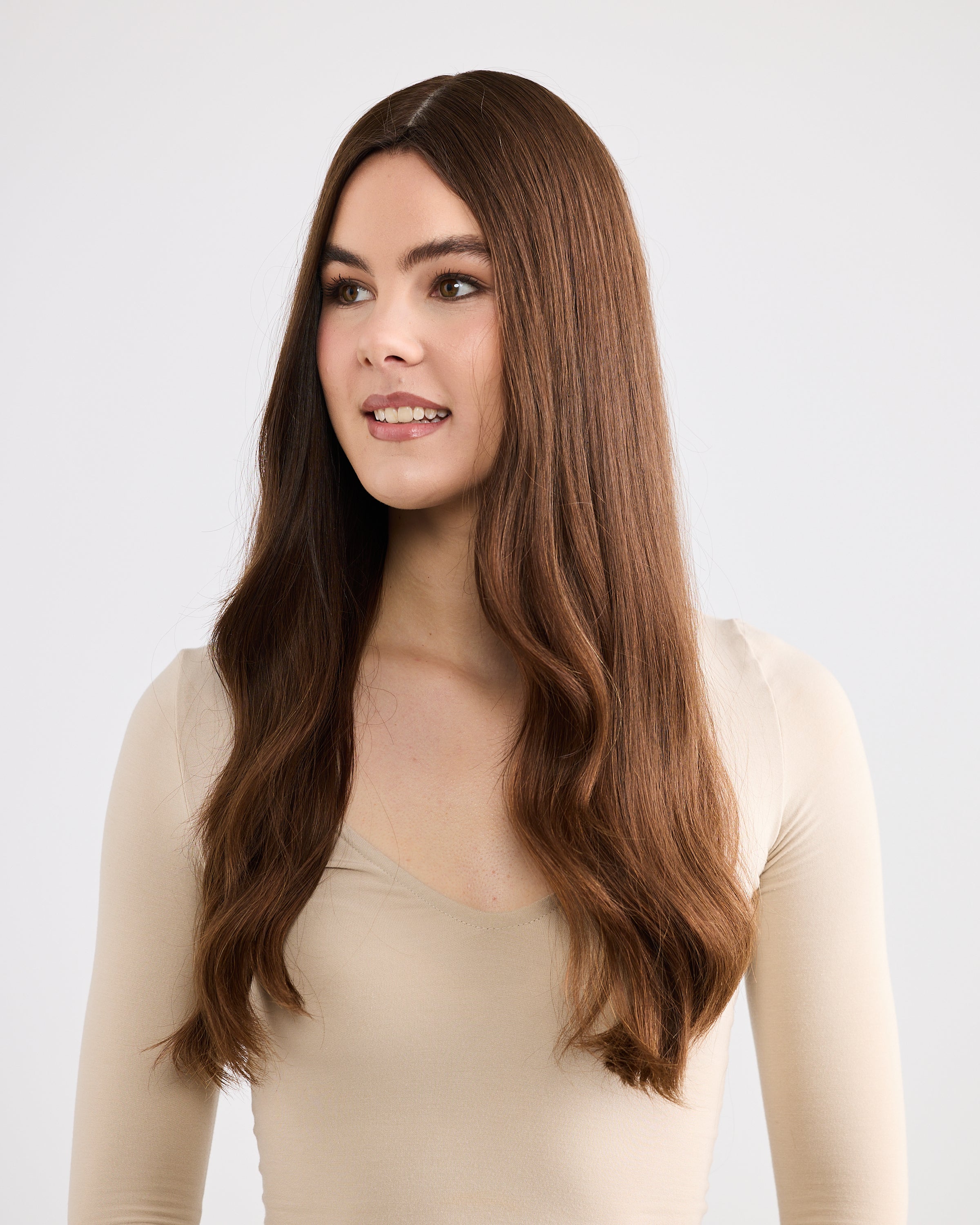 NATURAL RICH BRUNETTE // SILK TOPPER