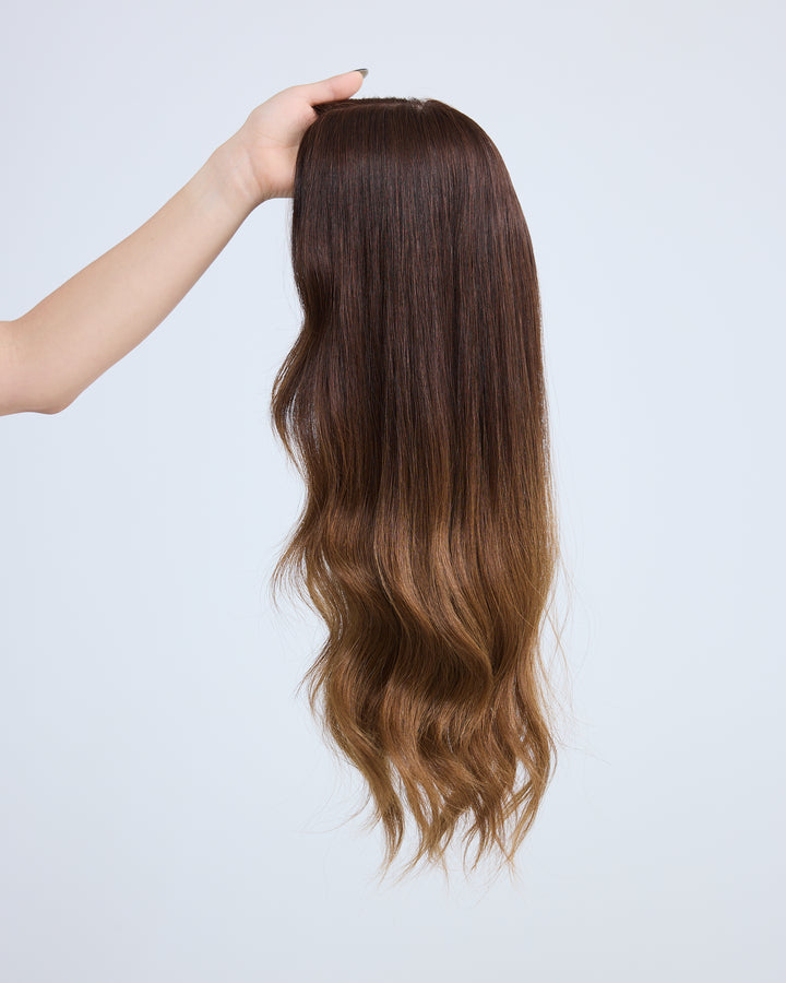 Light Brunette Ombre 8x8 24 Inches Topper