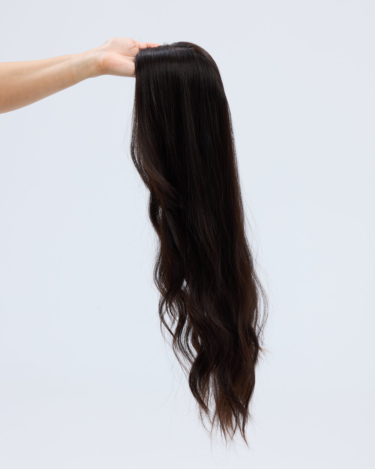 Natural Darkest Brunette // 24 Inches // Hair Topper