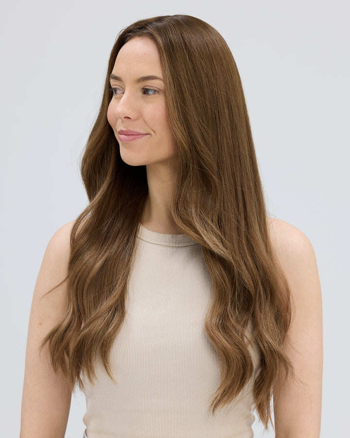 Neutral Brunette Balayage 8x8 24 Inches Topper