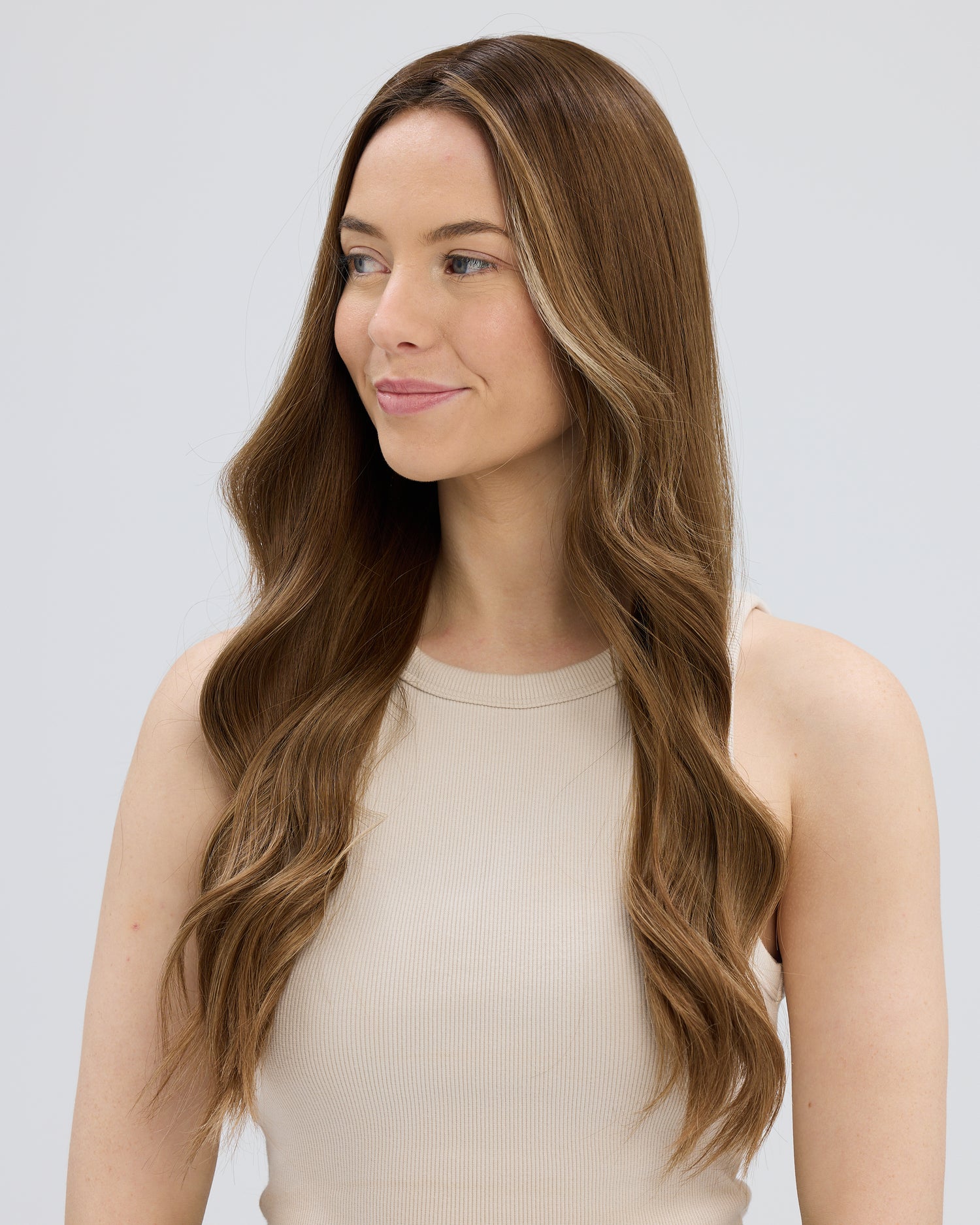 Light Brunette Balayage 8x8 24 Inches Topper