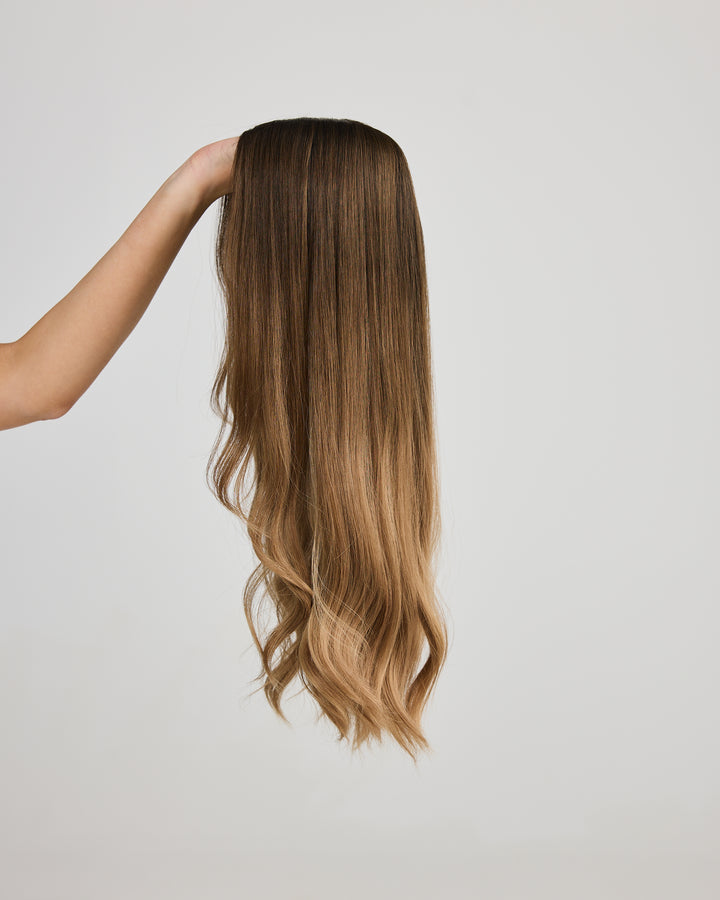 Light Brunette Balayage 8x8 24 Inches Topper