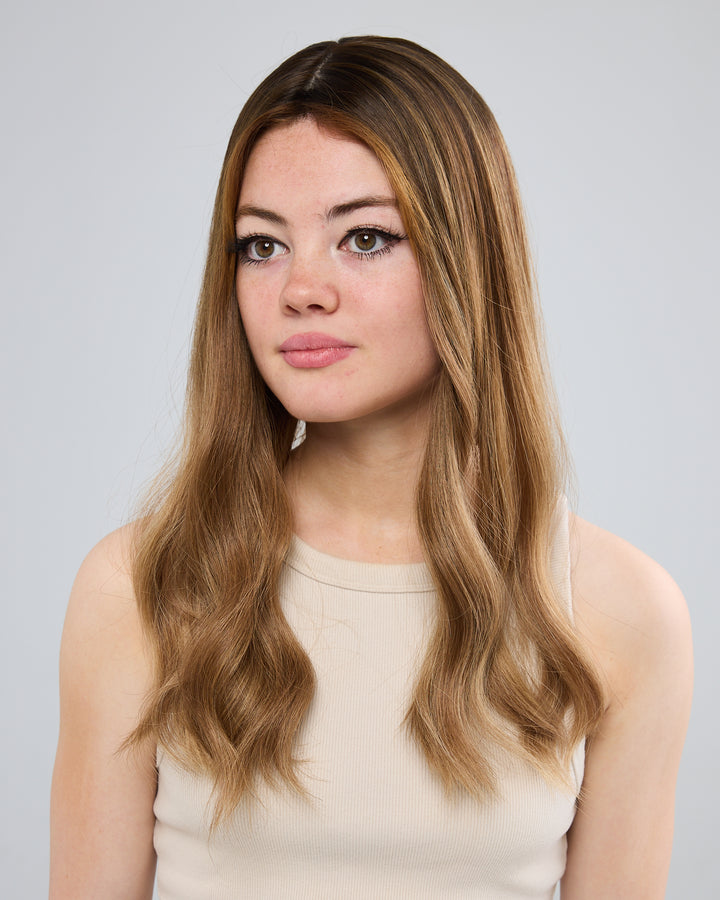 Warm Brunette Balayage 8x8 23 Inches Topper