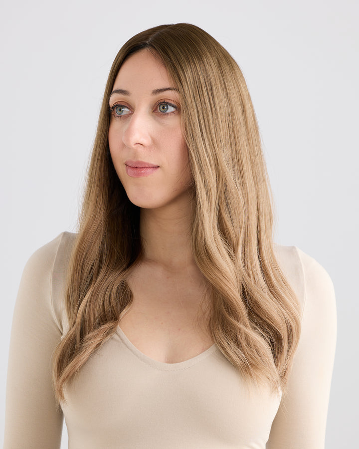 MOCHA BALAYAGE // TOPPER // 20 INCHES // 8x8 CAP