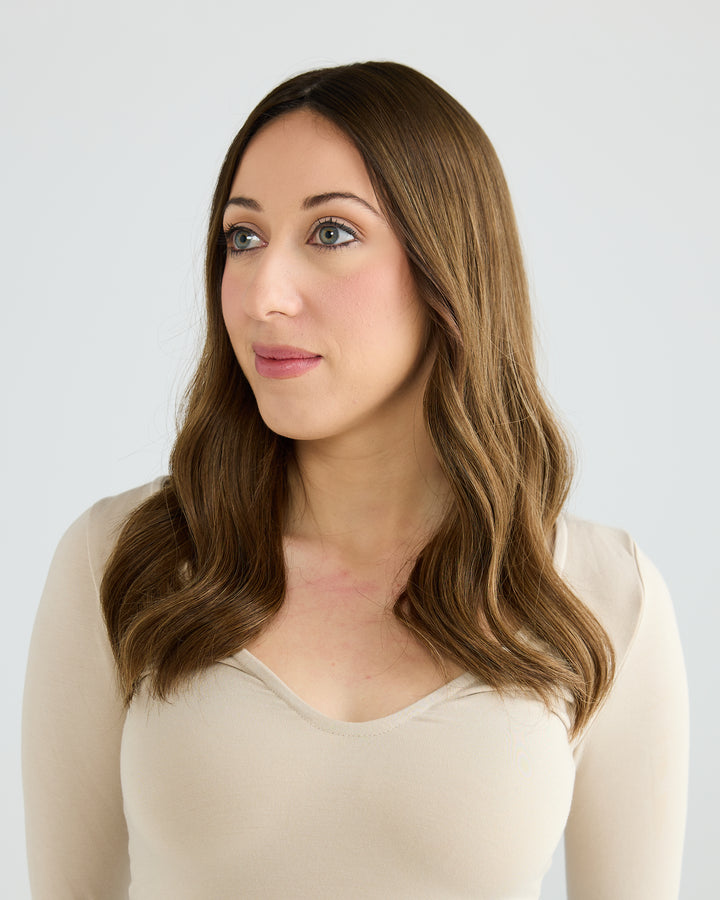 Brunette Balayage Topper // 7x7 // 18 Inches