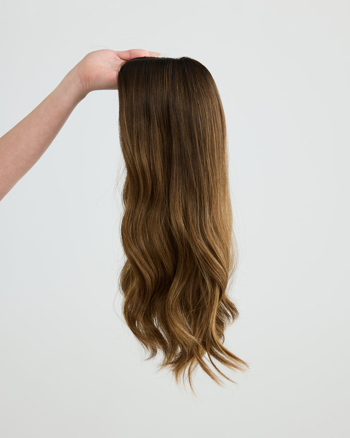 Brunette Balayage Topper // 7x7 // 18 Inches