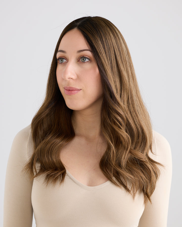 DREAMY BALAYAGE BRUNETTE // TOPPER // 20 INCHES // 9x9 CAP