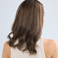 MEDIUM HIGHLIGHTED BRUNETTE // TOPPER // 18 INCHES // 8x8 CAP