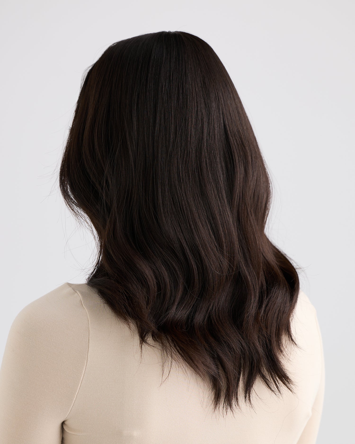 NATURAL BLACK // TOPPER // 16 INCHES