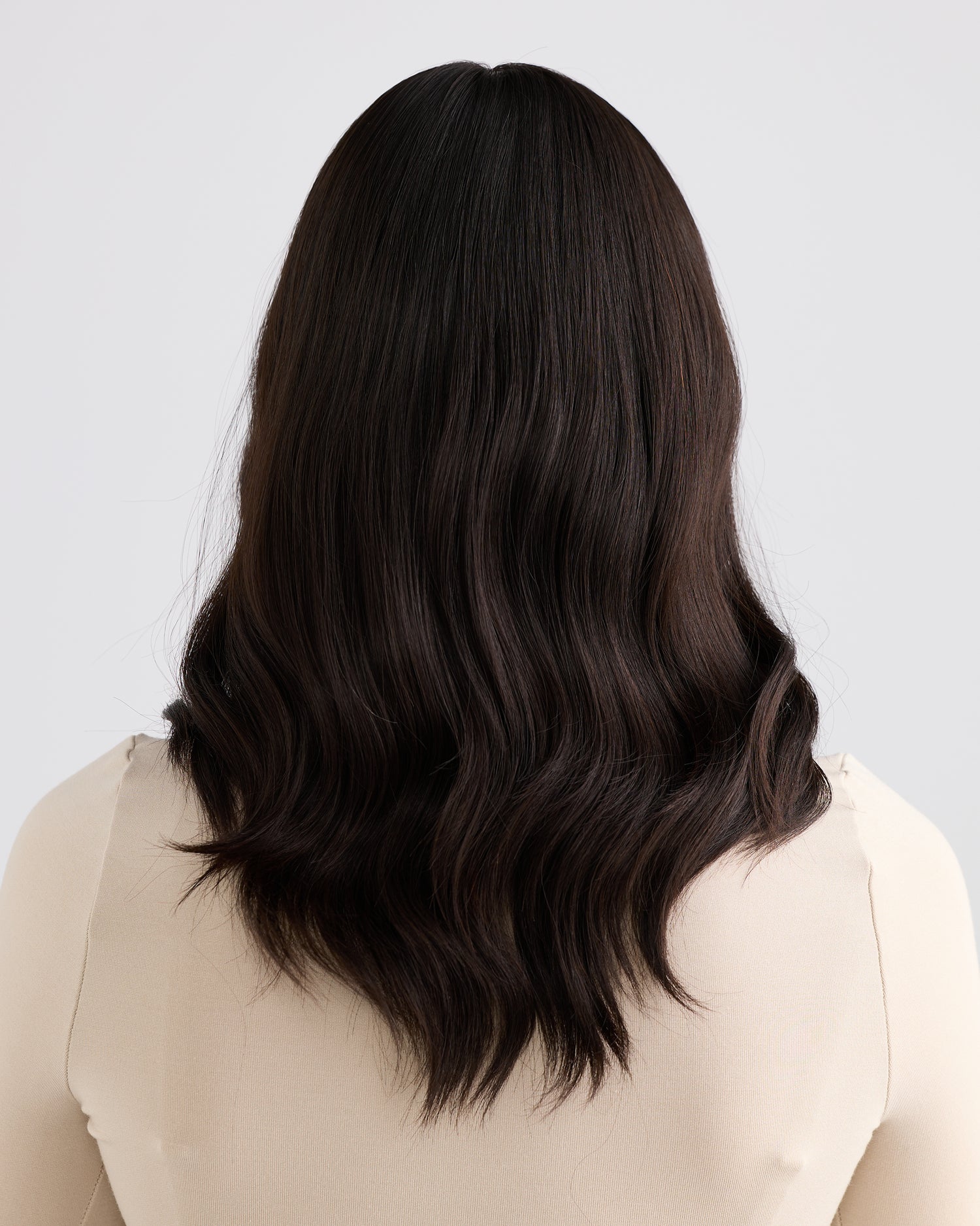 NATURAL BLACK // TOPPER // 16 INCHES