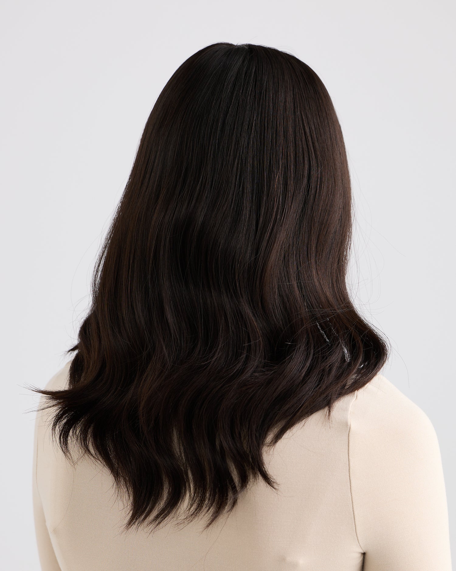 NATURAL BLACK // TOPPER // 16 INCHES