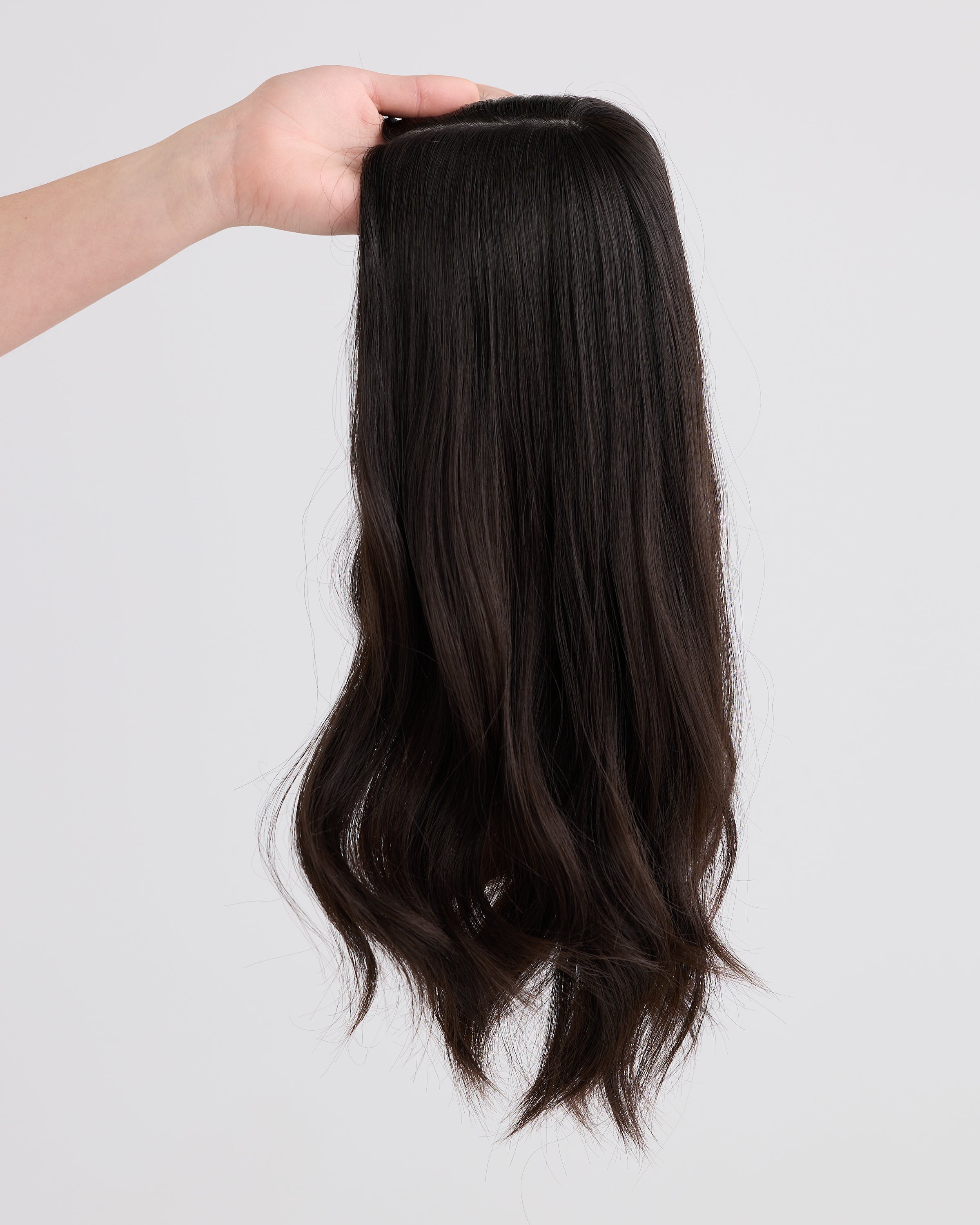 NATURAL BLACK // SILK TOPPER // 16 INCHES