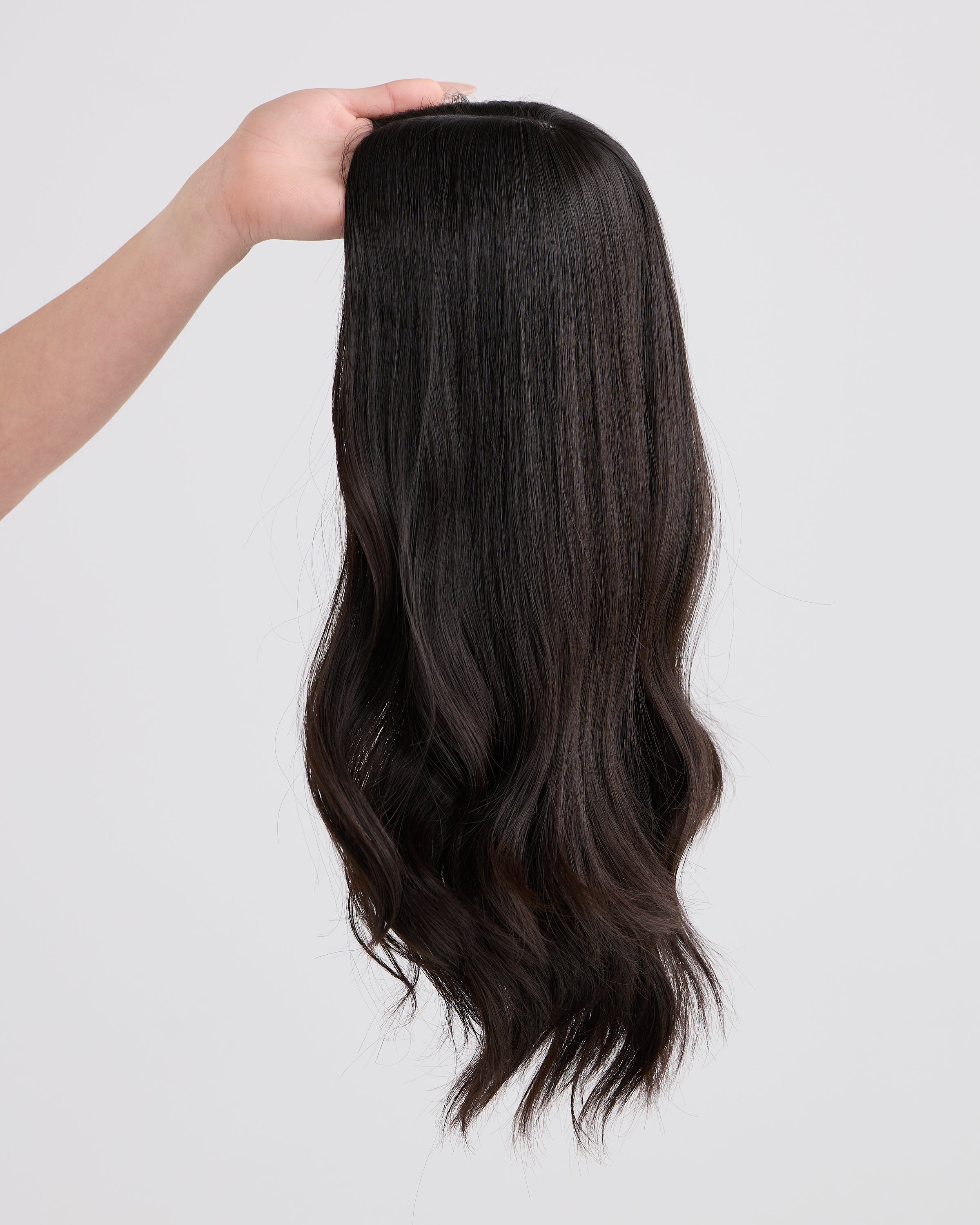 NATURAL BLACK // SILK TOPPER // 18 INCHES