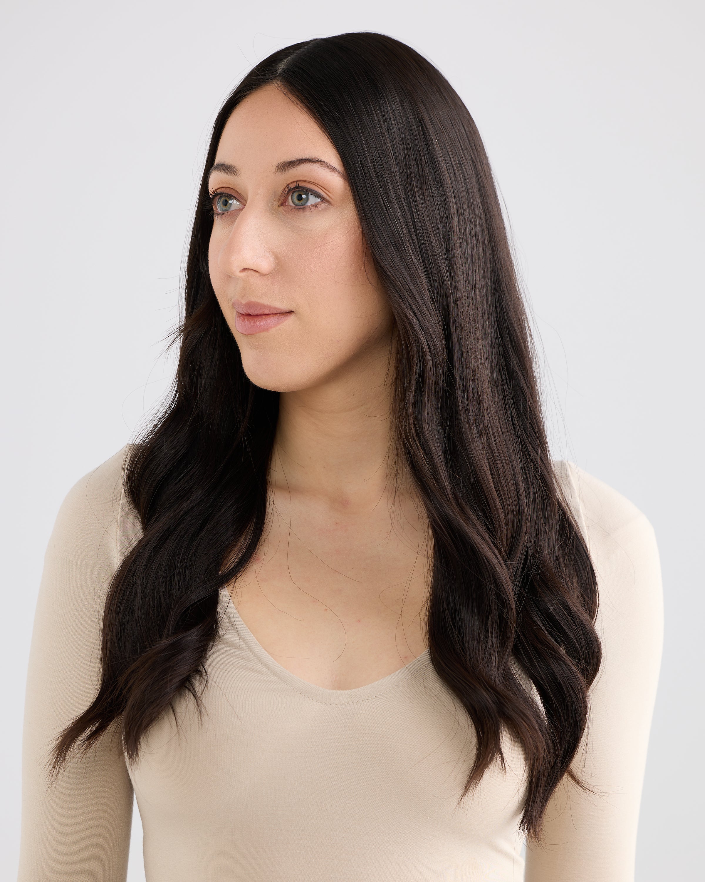 NATURAL BLACK // SILK TOPPER // 22 INCHES