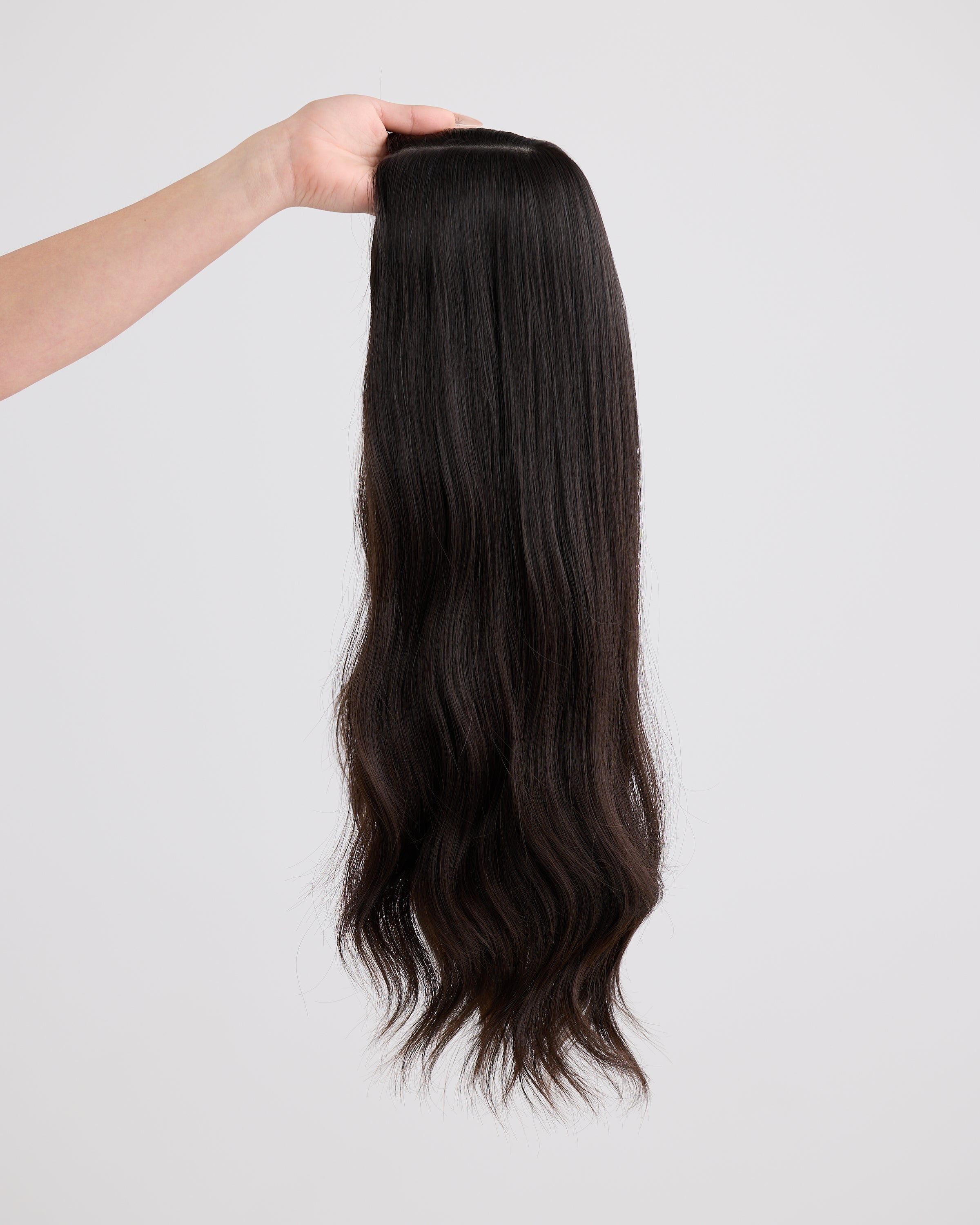 NATURAL BLACK // SILK TOPPER // 22 INCHES