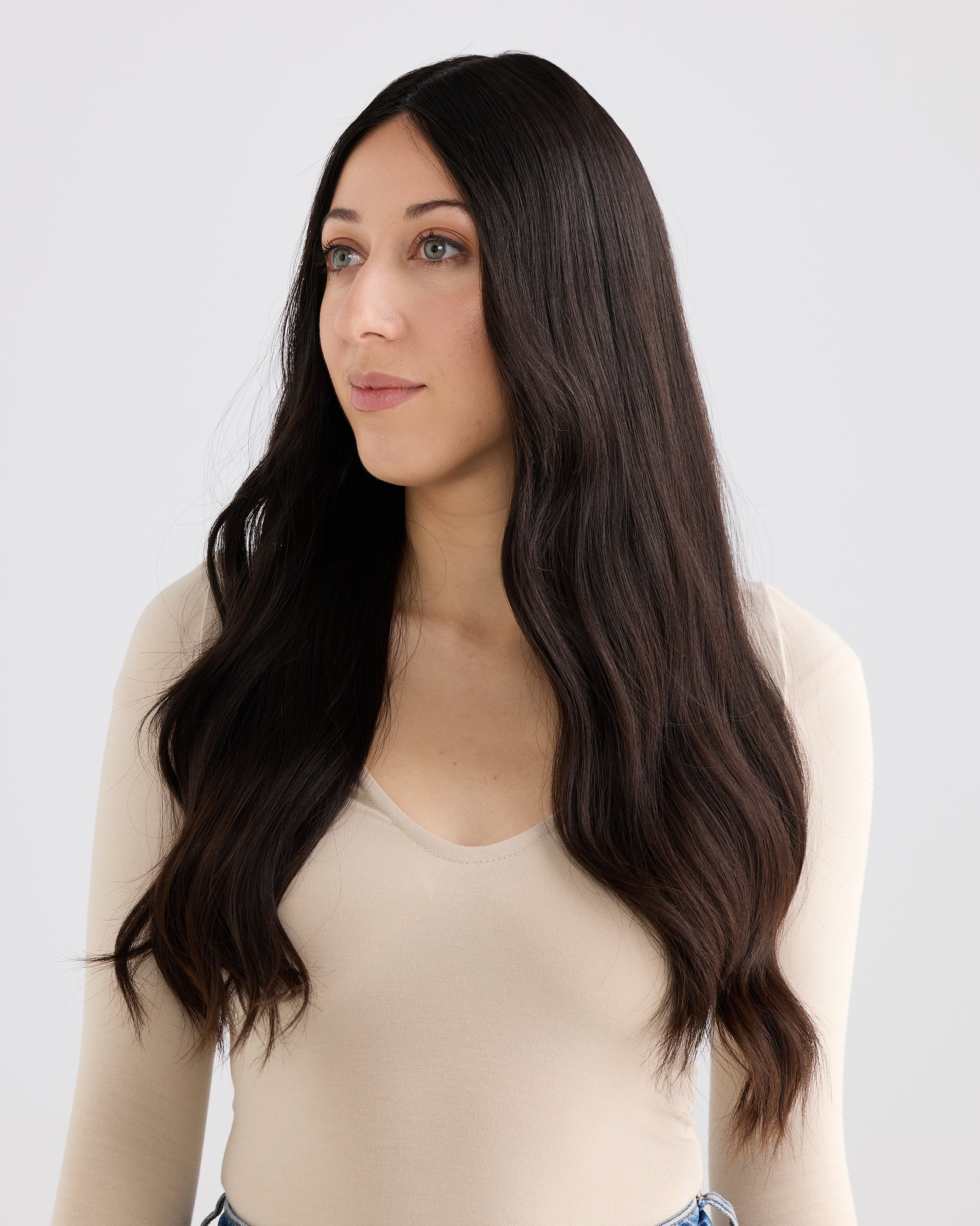 NATURAL BLACK // SILK TOPPER // 24 INCHES
