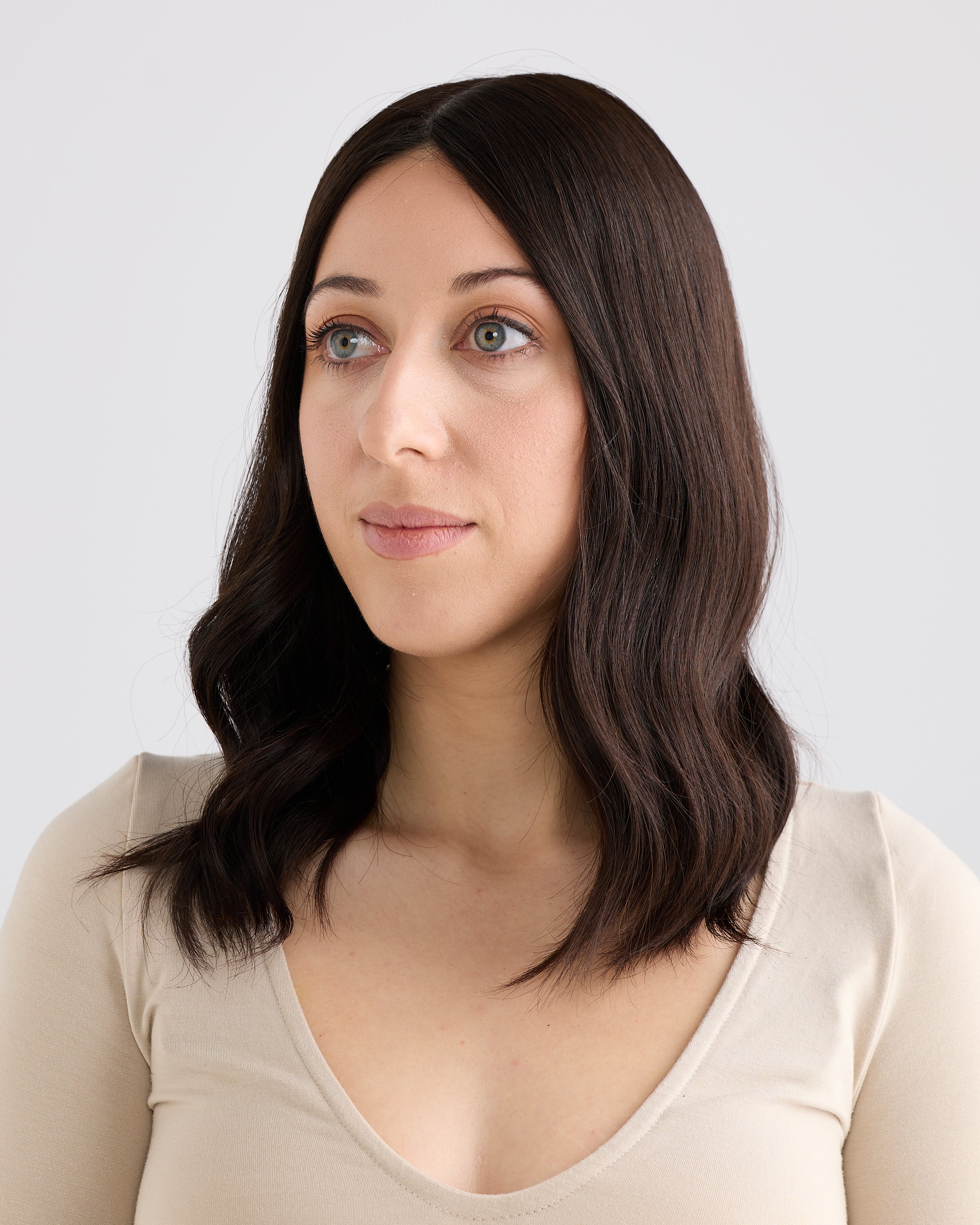 NATURAL DARKEST BRUNETTE // SILK TOPPER // 16 INCHES