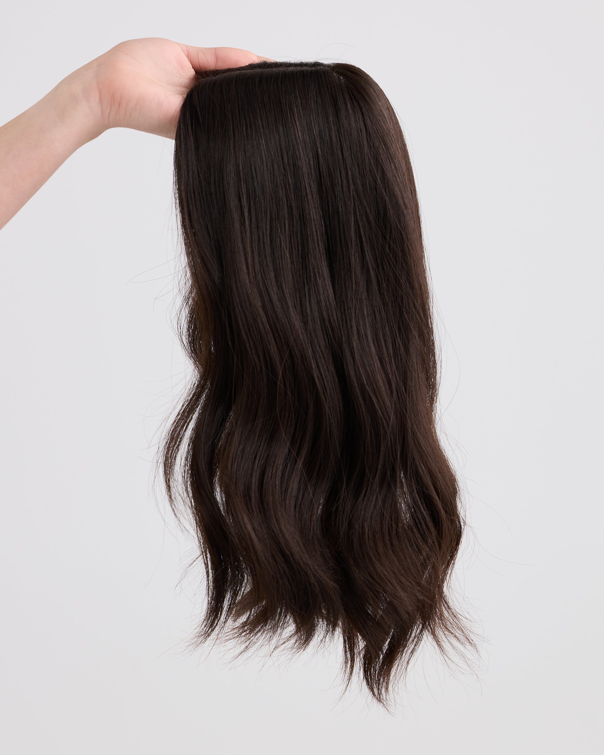 NATURAL DARKEST BRUNETTE // SILK TOPPER // 16 INCHES
