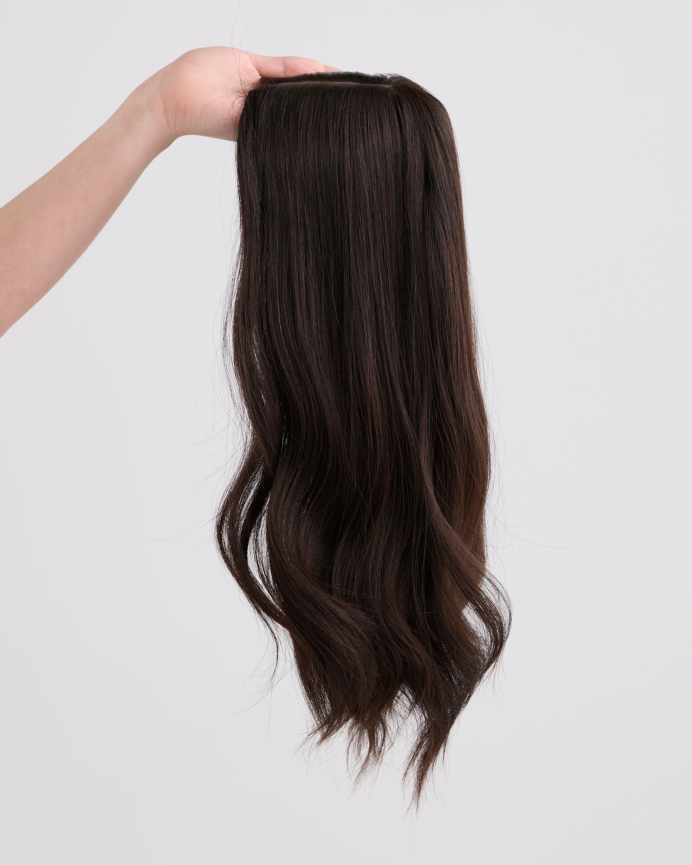 NATURAL DARKEST BRUNETTE // SILK TOPPER // 18 INCHES