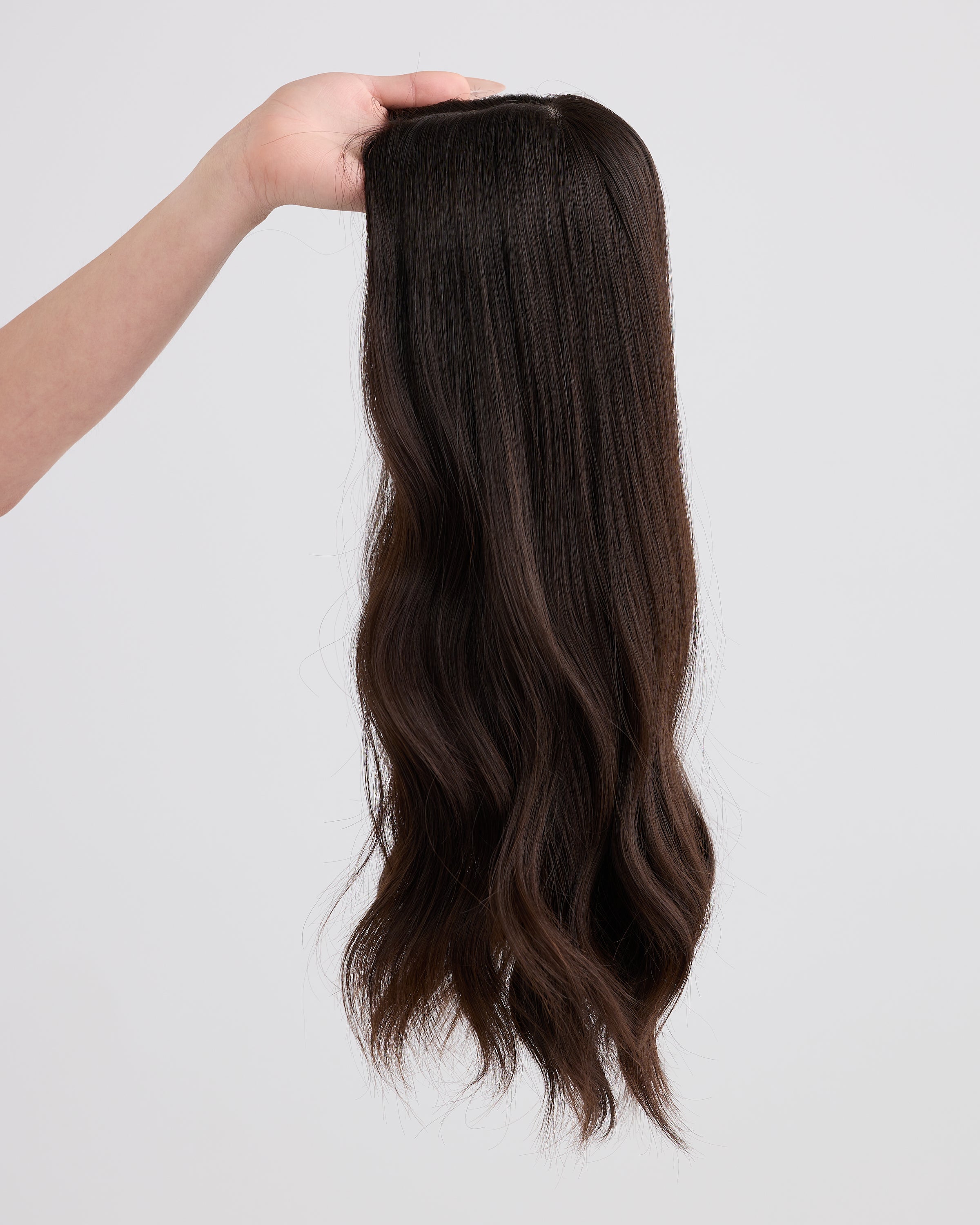 NATURAL DARKEST BRUNETTE // SILK TOPPER // 20 INCHES
