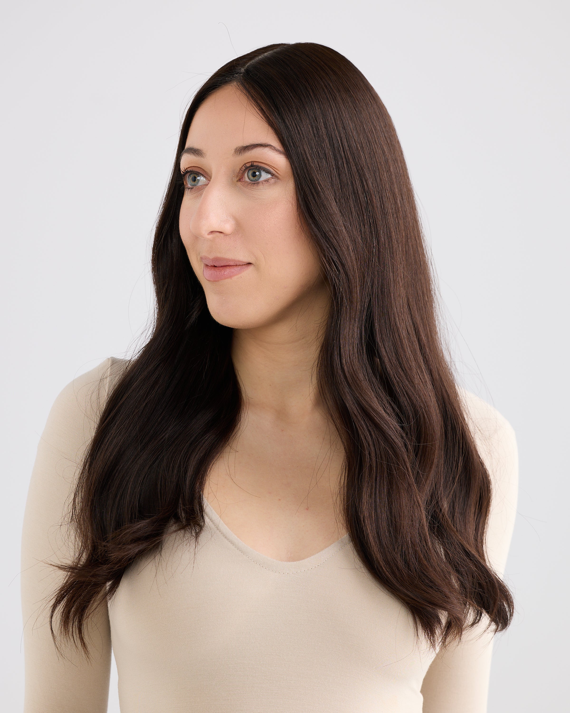 NATURAL DARKEST BRUNETTE // SILK TOPPER // 22 INCHES